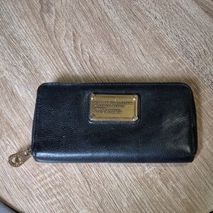 Marc By Marc Jacobs Black Wallet with Gold Plate